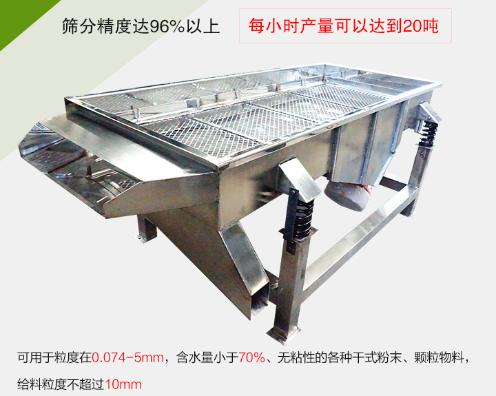 糧食篩分機(jī)各種干式粉末、顆粒物料，給料粒度不超過(guò)10mm